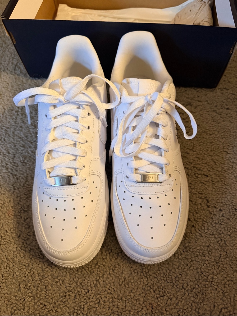 Nike White Leather Women's Sneakers